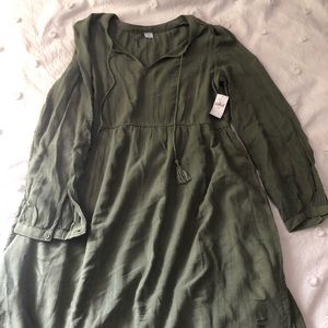 Old Navy Green Long Sleeve Dress